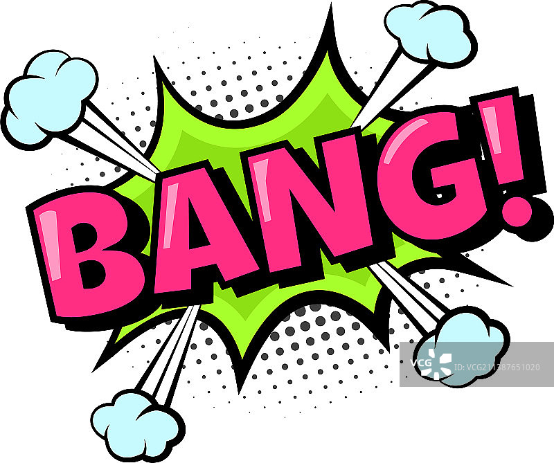 漫画杂志波普艺术爆炸对话气泡图片素材