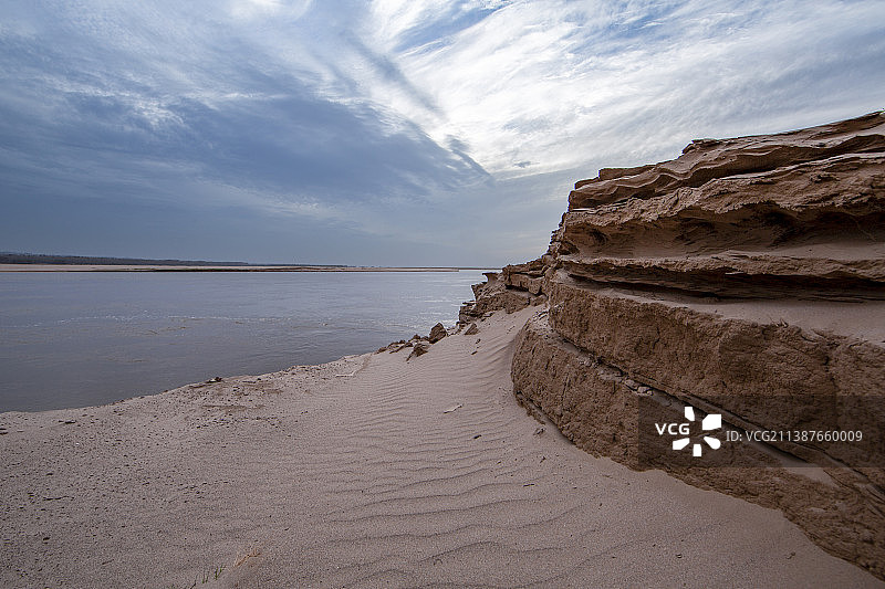 黄河滩涂风光图片素材