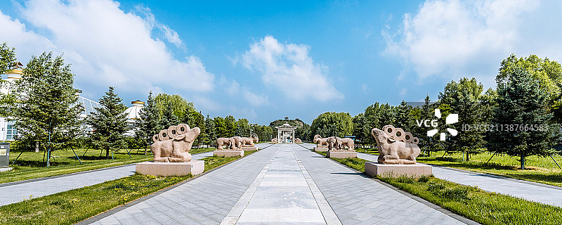 中国内蒙古呼和浩特内蒙古昭君博物院风光图片素材