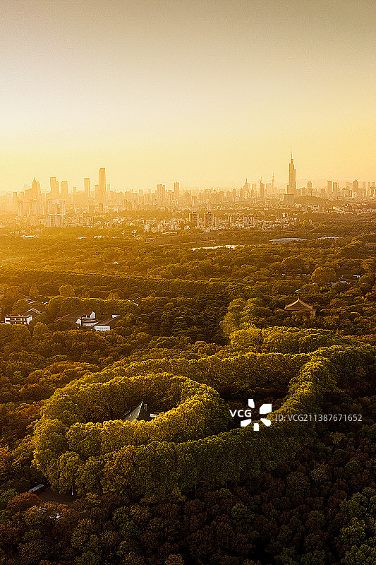 南京城市天际线图片素材