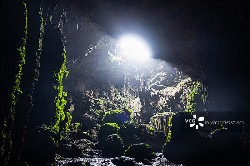 贵州喀斯特溶洞地形地貌图片素材