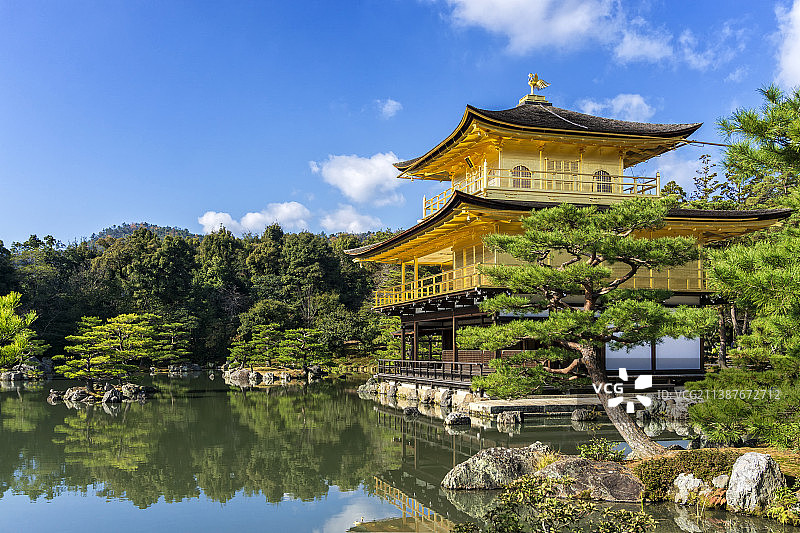 日本京都金阁寺舍利殿图片素材