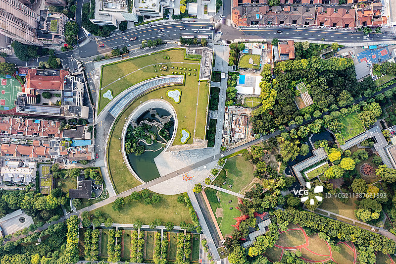 上海城市建筑风光航拍图片素材