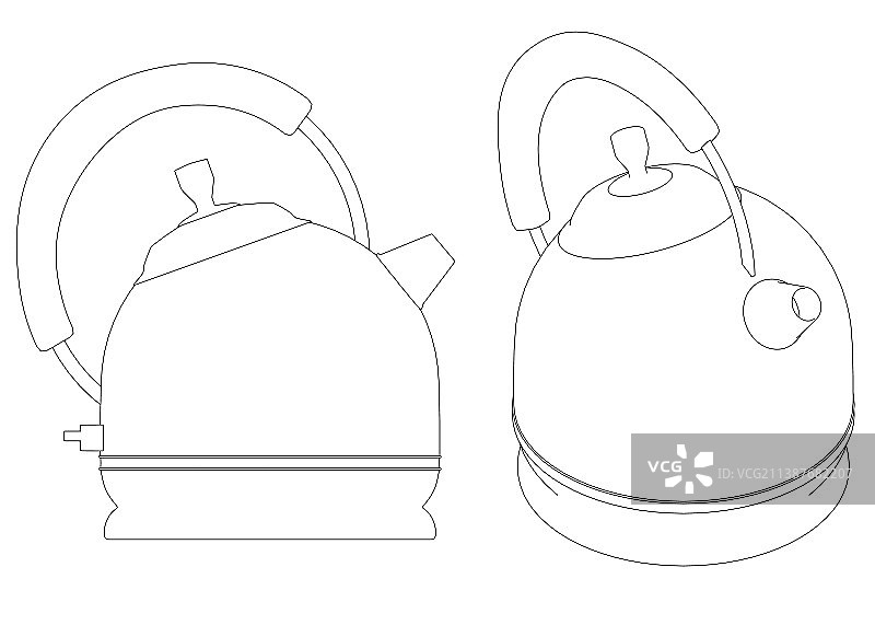 黑色茶壶轮廓素材图片素材
