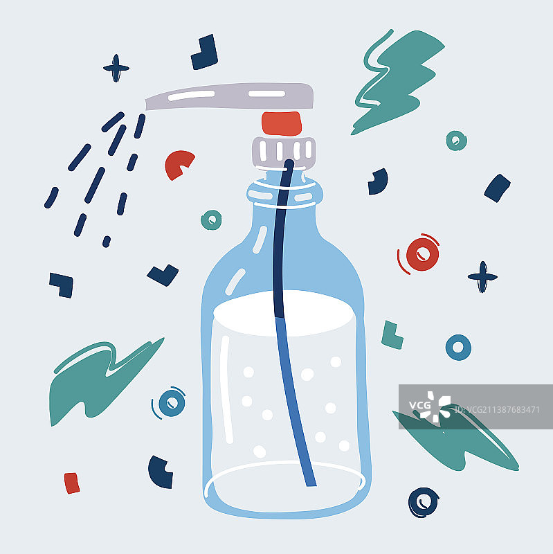 洗手液杀灭大部分细菌图片素材