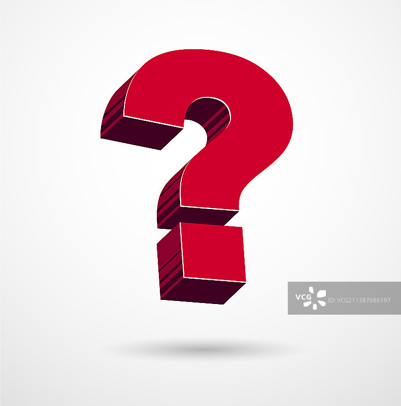3D问号查询符号图标设计元素图片素材