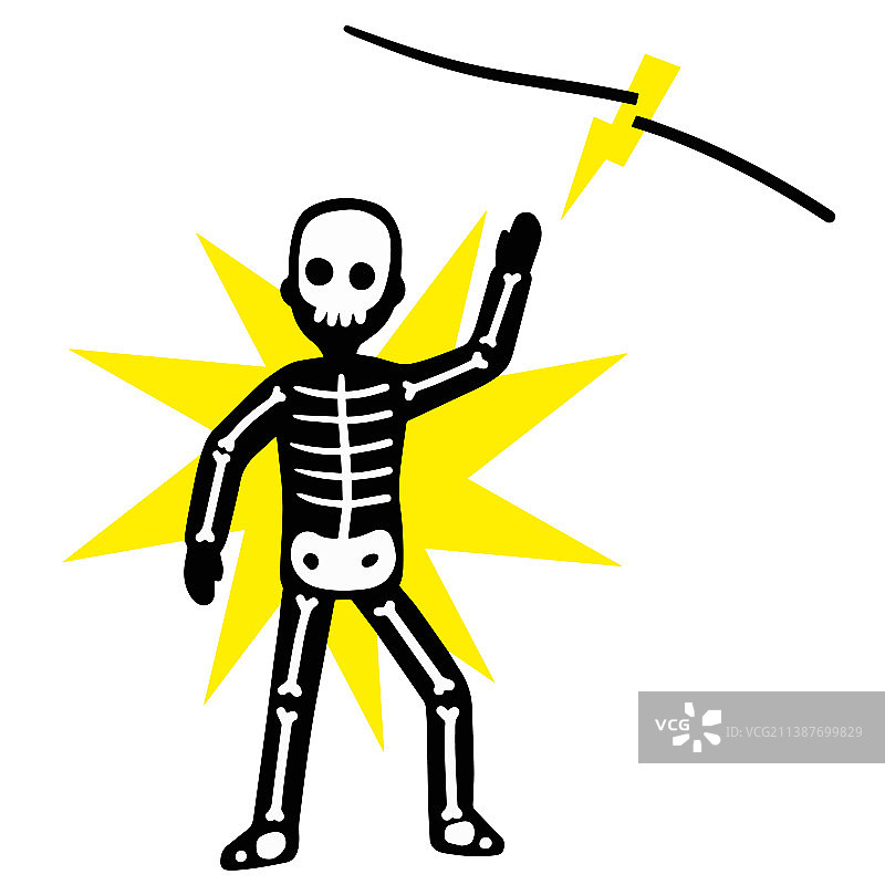 触电骨架图片素材