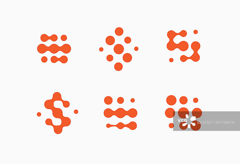 未来主义抽象logo，互连的球体图片素材