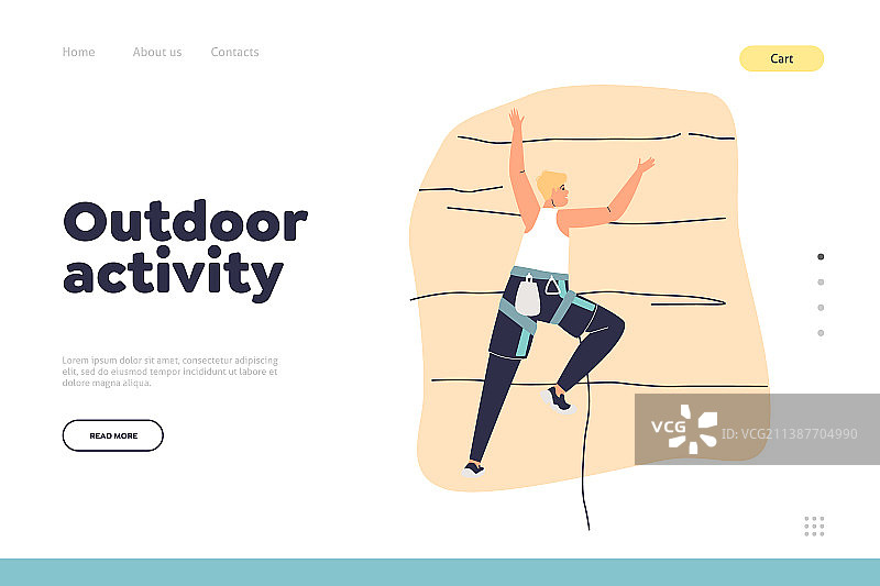 户外活动引导页概念设计图片素材