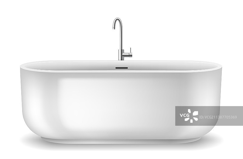 时尚白色浴缸浴室内饰图片素材