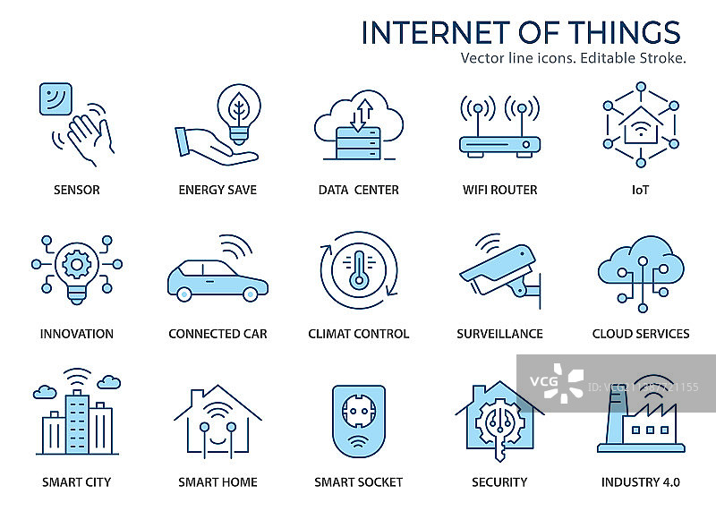 物联网智能城市图标图片素材