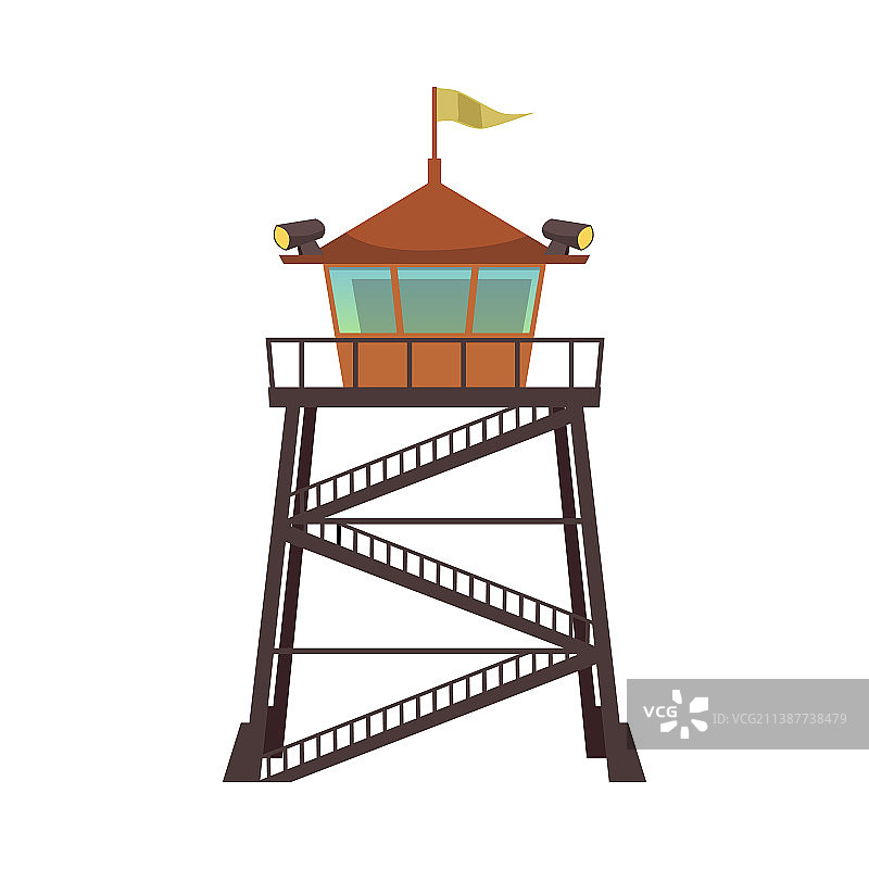 猎人或护林员使用的观察塔图片素材