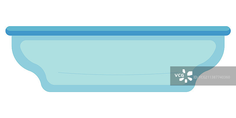 带有深色边缘的蓝色汤和沙拉碗图片素材