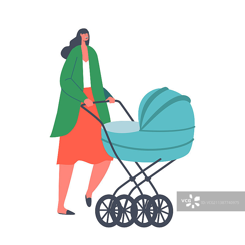 年轻妈妈与小宝宝的母婴概念图片素材