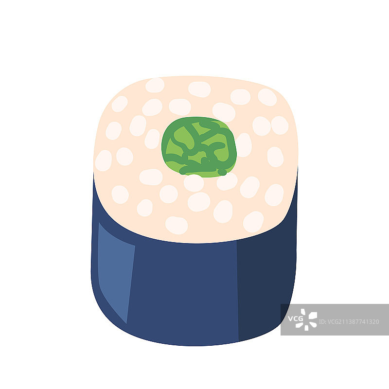 河童卷或海带寿司细卷图片素材