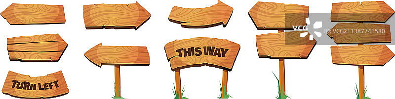 木制箭头指示牌图片素材