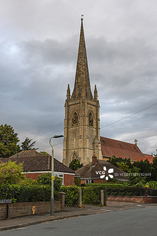 英国，教堂建筑风景。图片素材