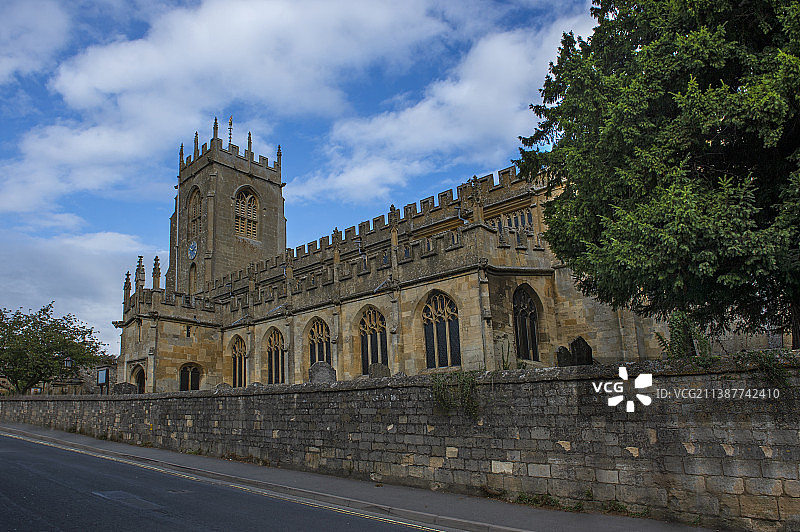 英国，教堂建筑风景。图片素材