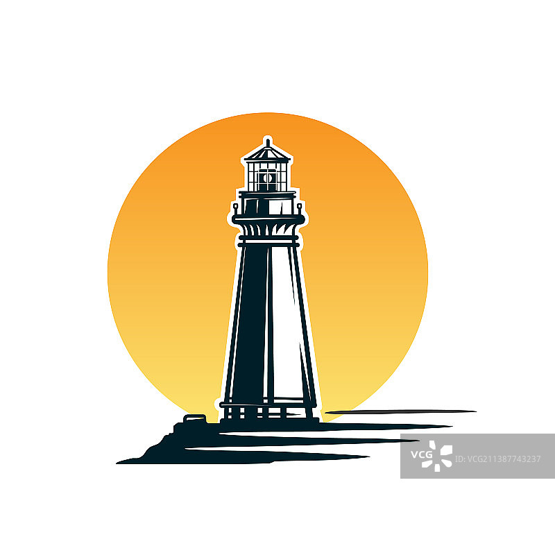 灯塔光束图片素材