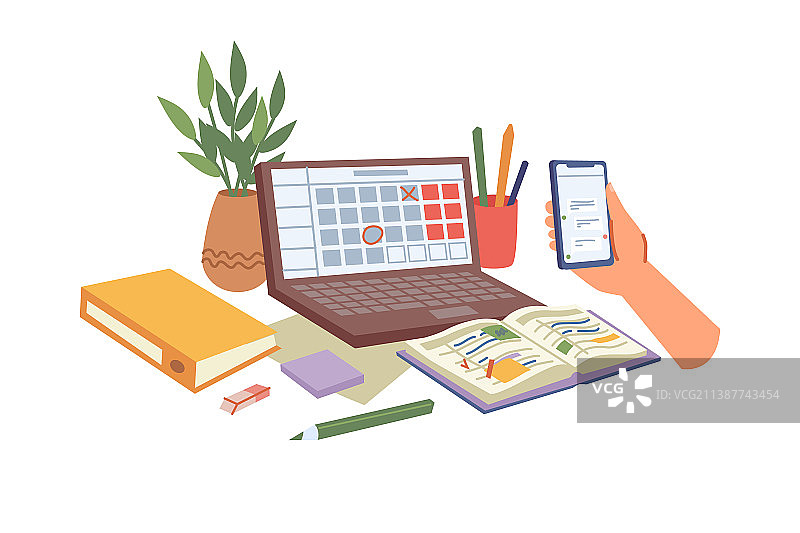 用于工作安排的手机日记应用图片素材