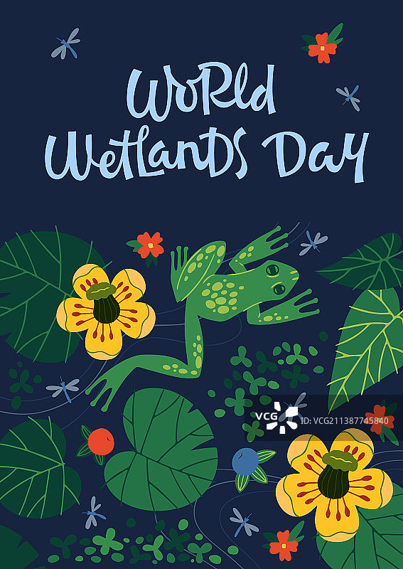 世界湿地日明信片图片素材