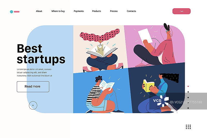 创业网站着陆页模板图片素材