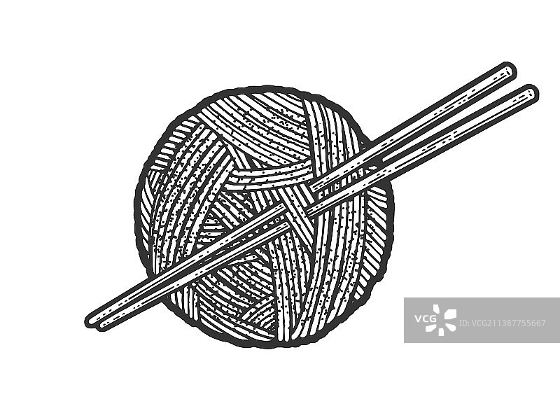 针织纱线草图图片素材