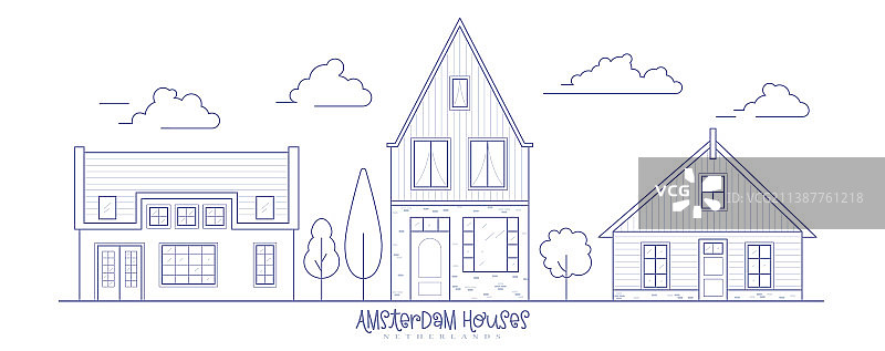 荷兰郊区住宅图片素材