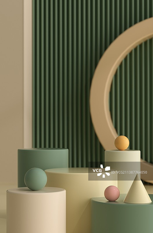 三维几何场景图片素材