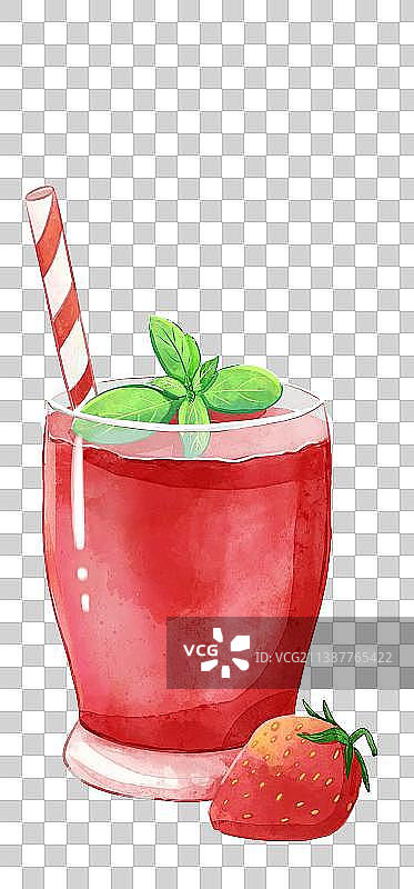 草莓果汁图片素材