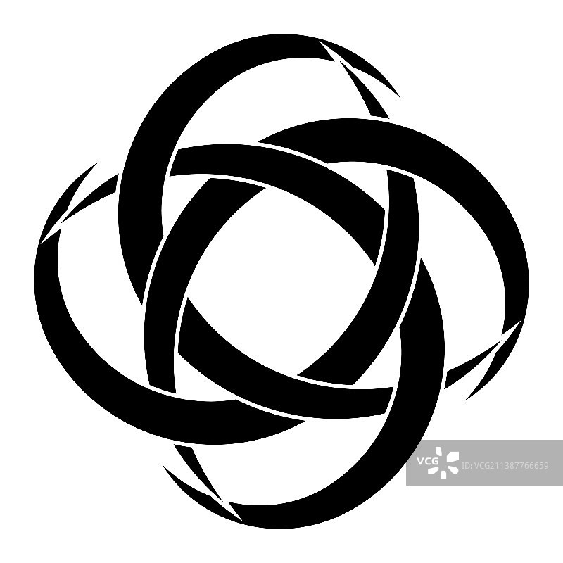 新月纹身圆形放射状符号标志图片素材