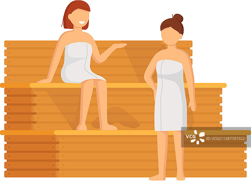 在桑拿房里蒸桑拿的人们图片素材