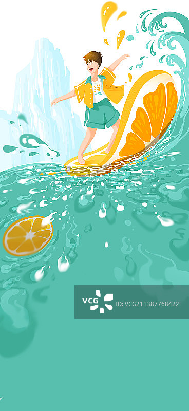 夏季冲浪图片素材