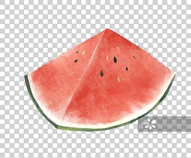 夏天节气插画西瓜图片素材