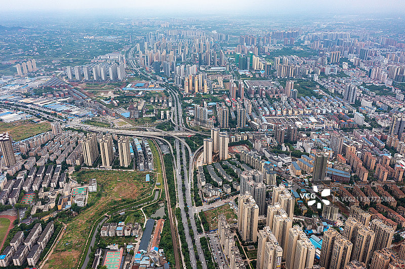 航拍湖南衡阳城市风光图片素材