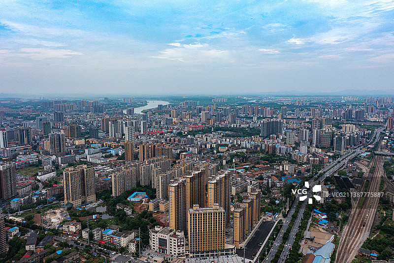 航拍湖南衡阳城市风光图片素材