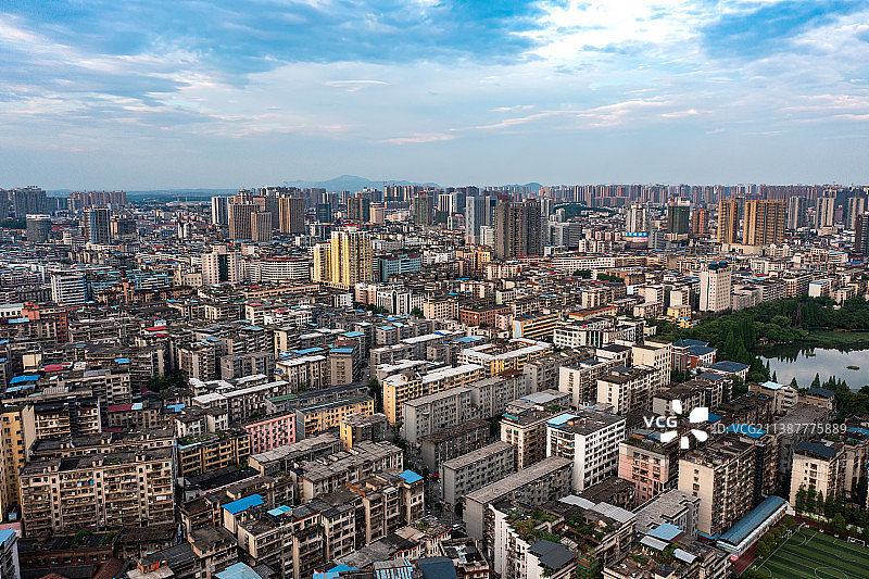 航拍湖南衡阳城市风光图片素材