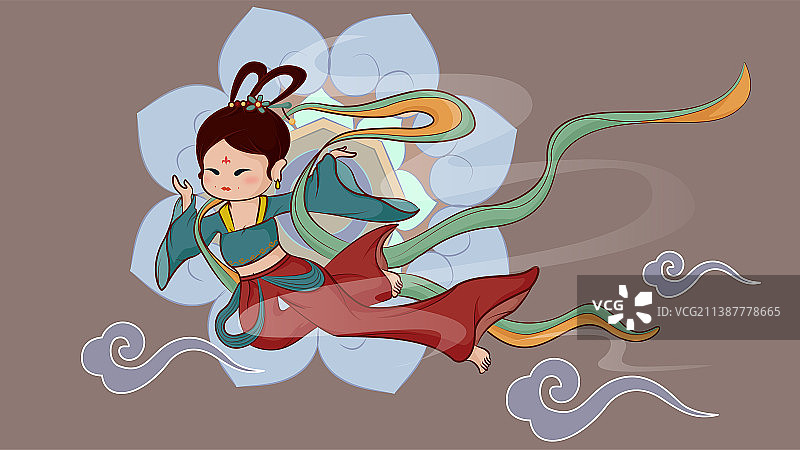 伎乐飞天图片素材