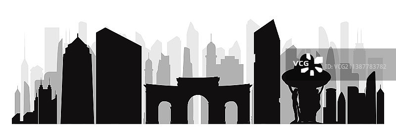 茂名城市剪影图片素材