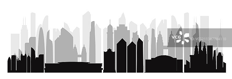 江门城市剪影图片素材