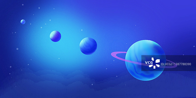 未来感宇宙星河星球星空图片素材
