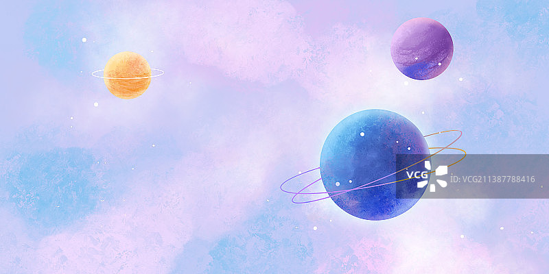 未来感宇宙星河星球星空图片素材