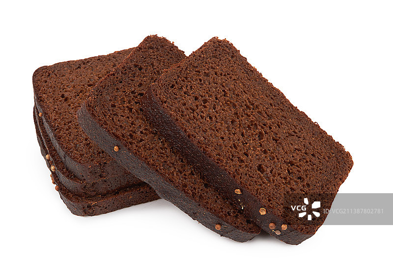 白色背景下的巧克力蛋糕特写图片素材