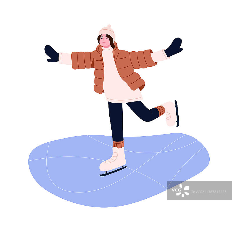 快乐的人滑冰微笑图片素材