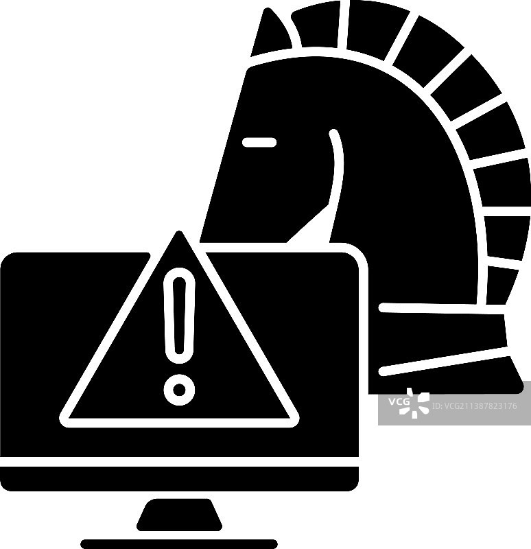 后门木马黑色标志图片素材