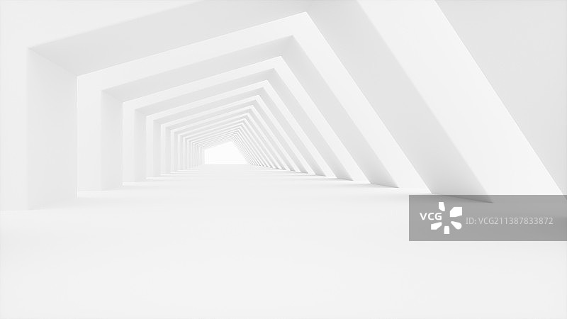 极简白色3D渲染现代建筑空间背景图图片素材