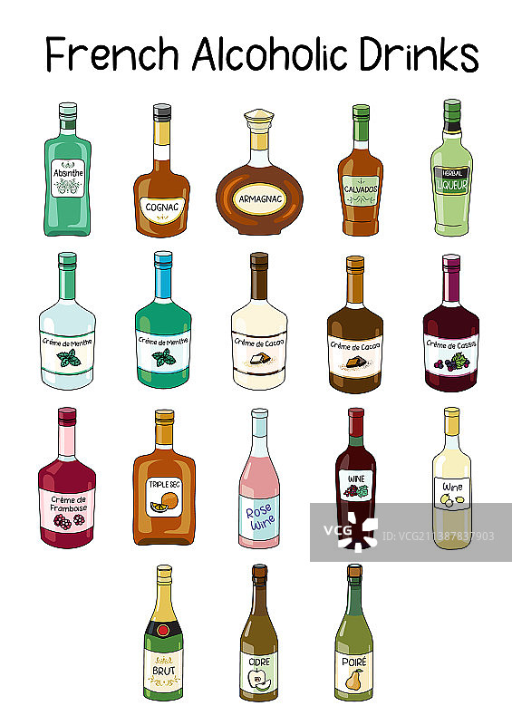 经典法式酒精饮品合集图片素材