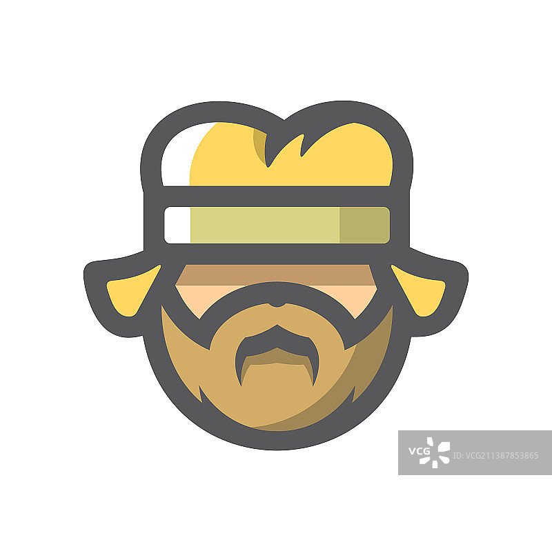 铁匠工匠头像卡通图片素材