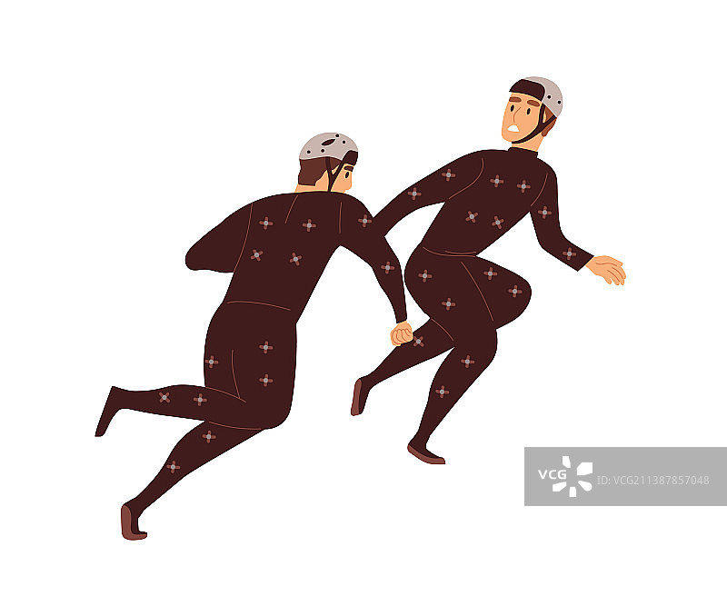 穿戴动作捕捉服的演员正在拍摄图片素材