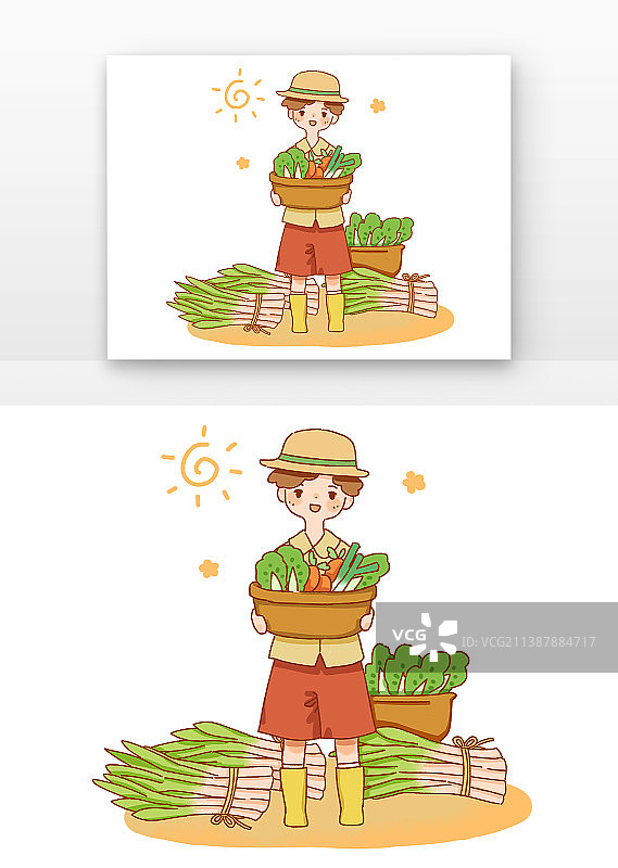 菜农大丰收图片素材